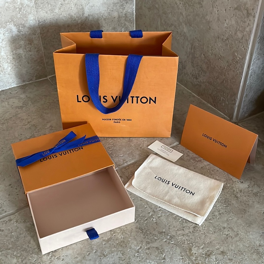 Louis Vuitton Small Gift Bag, Wallet Box, Wallet Dust Bag